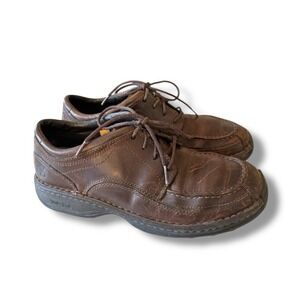 Timberland Men's Shoe Size 8.5 Dark Brown Leather Oxford Laceup Brogues Y2K VTG